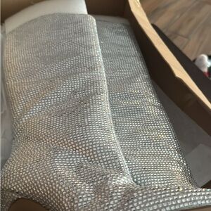 Steve Madden Silver Heeled Boots